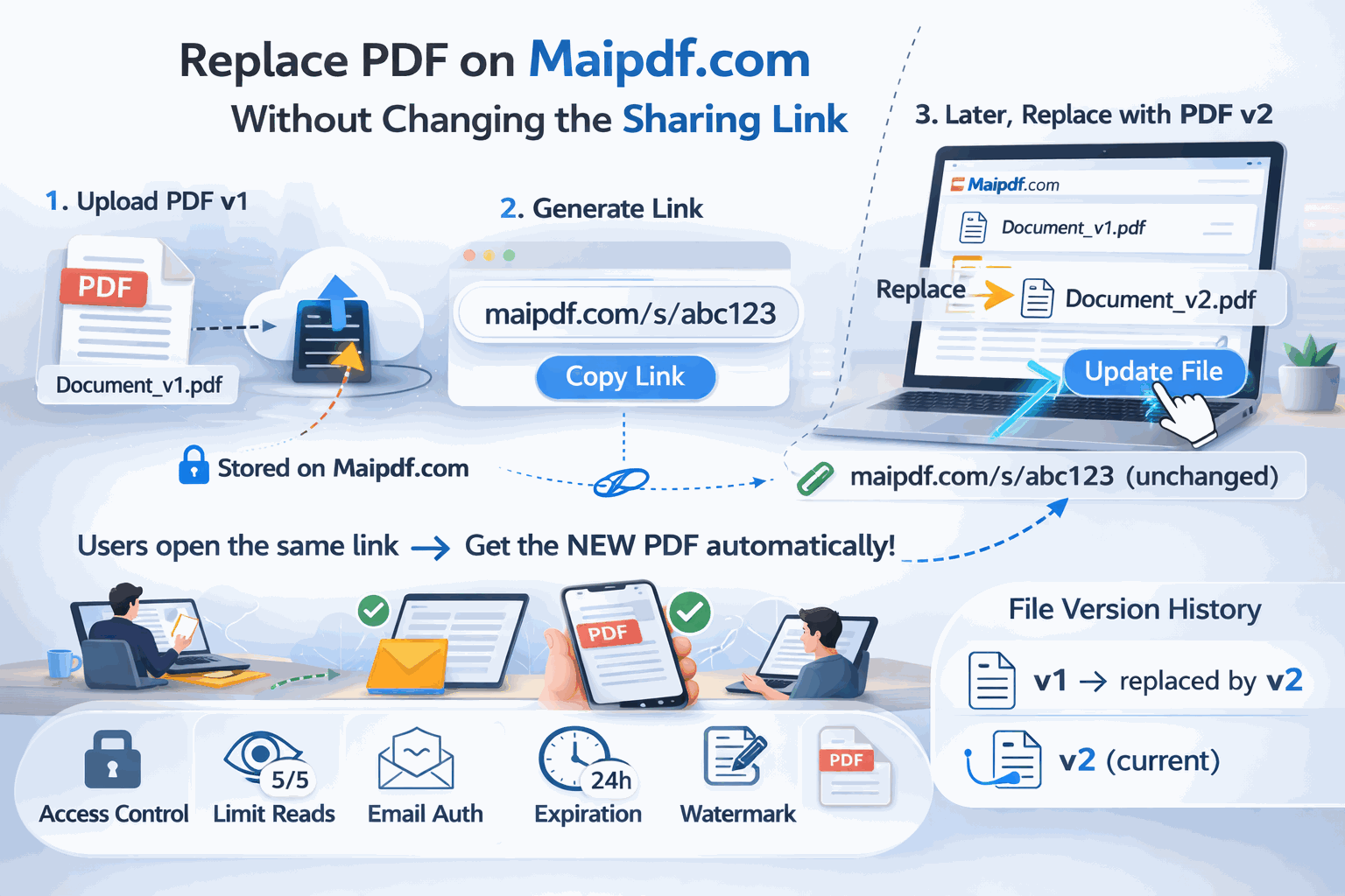 Compare 7 methods of sharing PDF files
