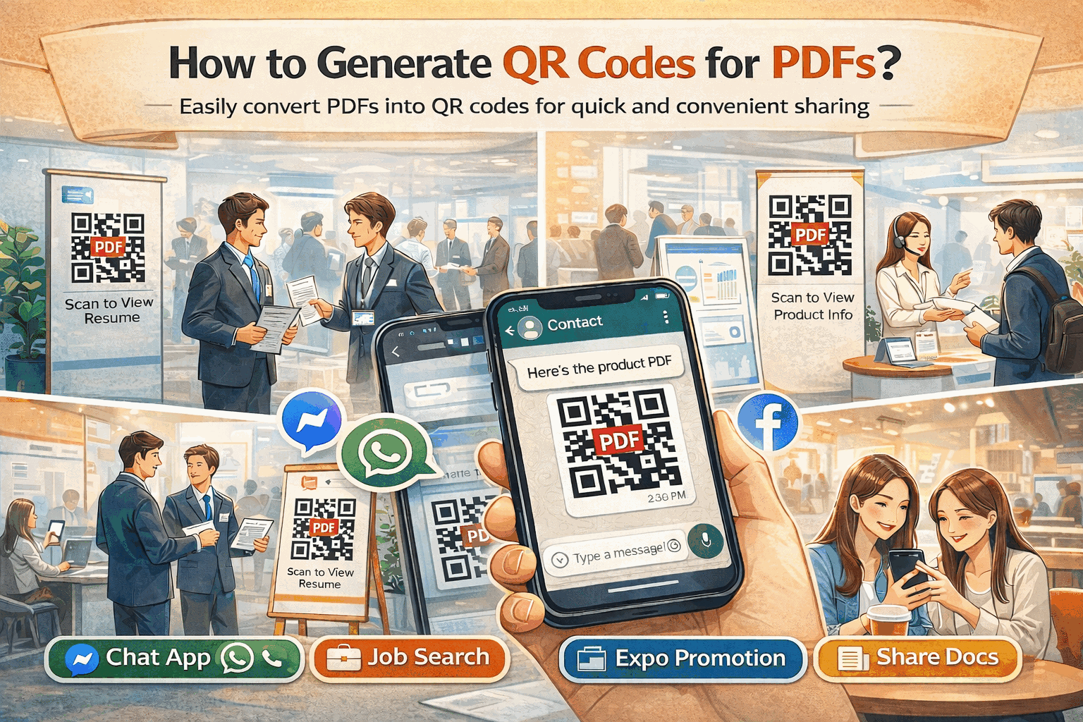 Share PDF links via email, Facebook, WhatsApp, and more