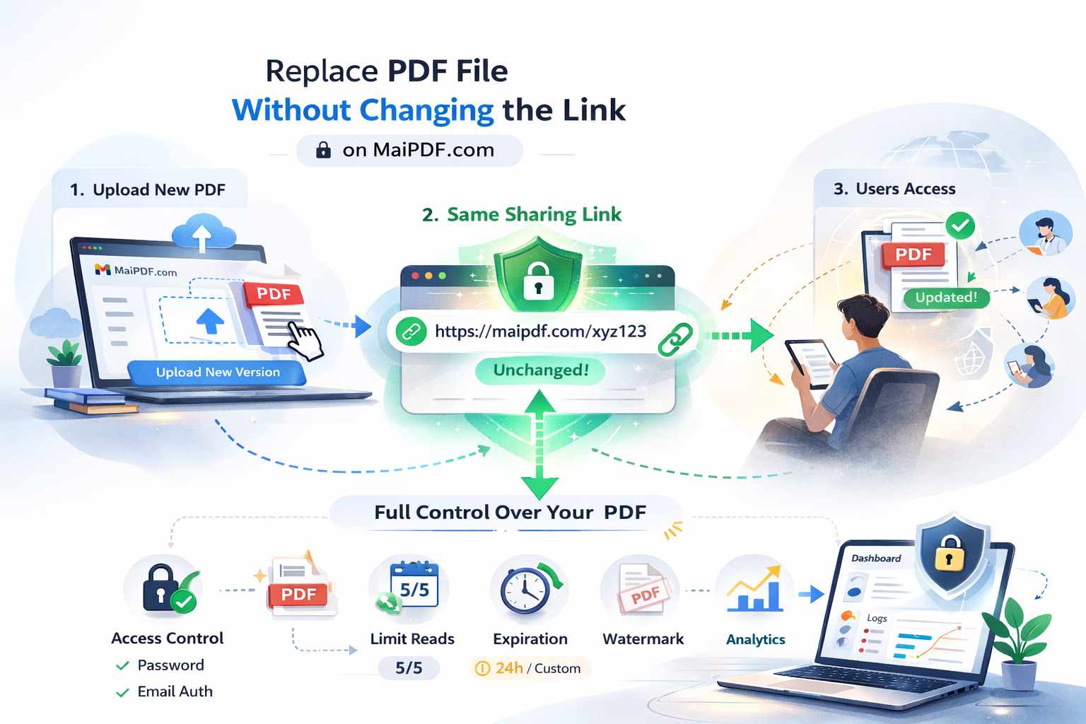 Replace PDF and keep same link