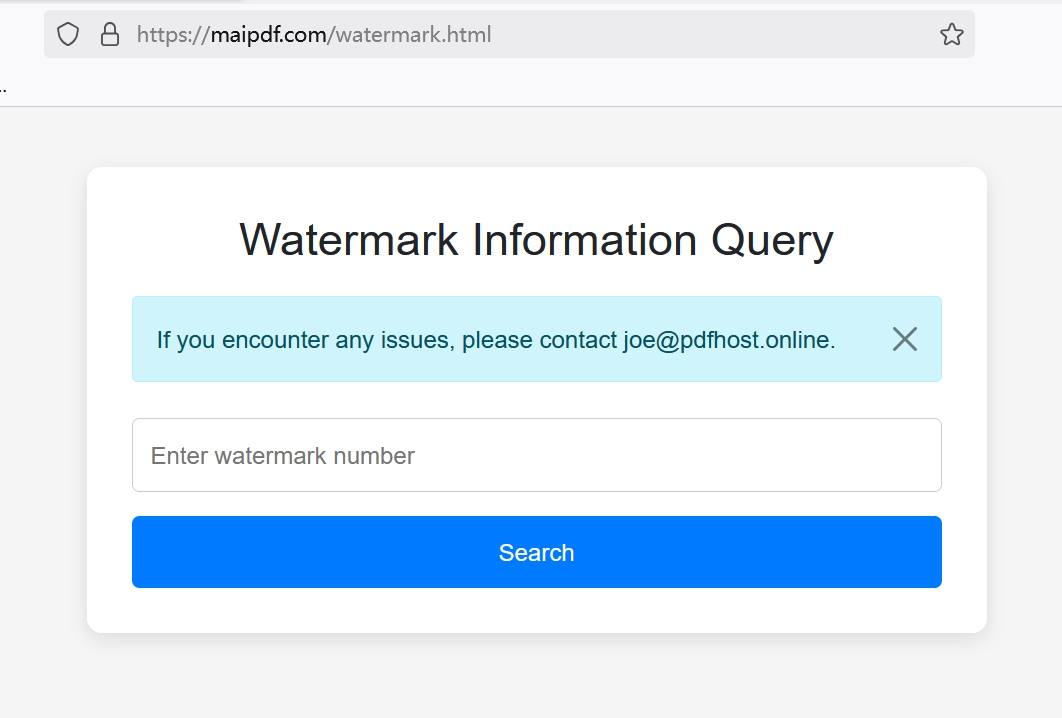 Wasserzeichen Tracking
